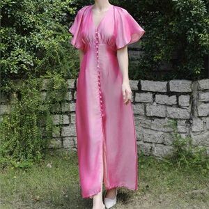 Pink Silk Dress